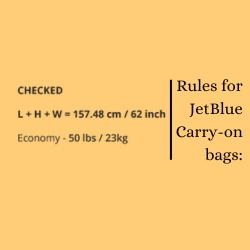 Rules for Jetblue Checked bags