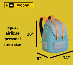 spirit airlines personal item size