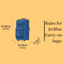 weight and size of Jetblue Carry on bags